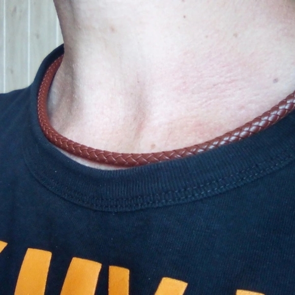 COPY - Men's leather braided rope necklace - Picture 8 of 9